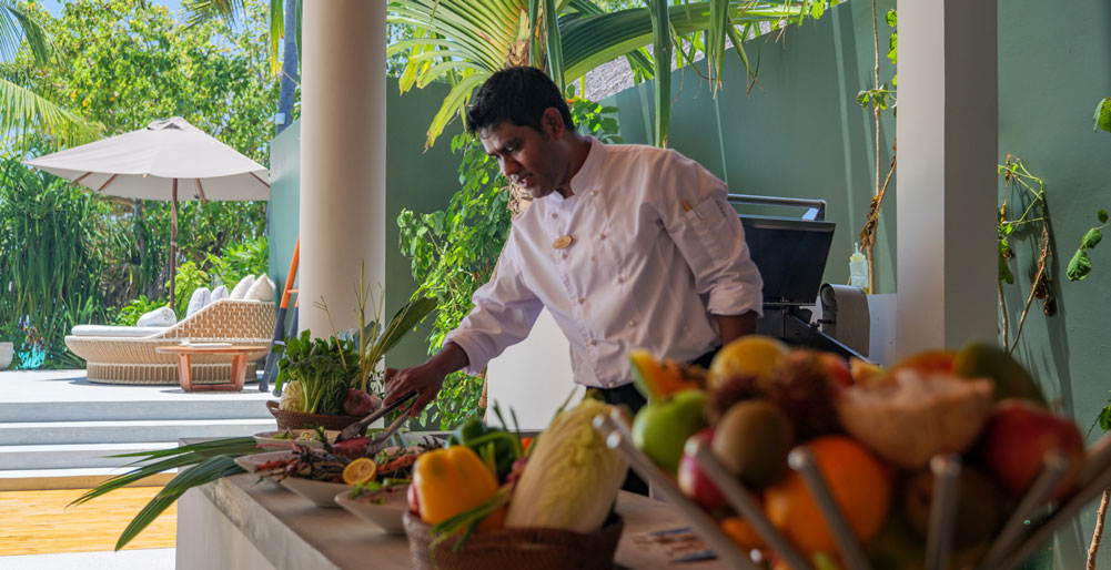 Amilla Beach Residences - The Great Beach Residence - Chef in action